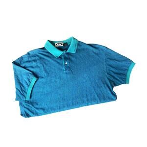 Vintage 90s Golf Patterned Polo Bert Pulitzer Mens XL